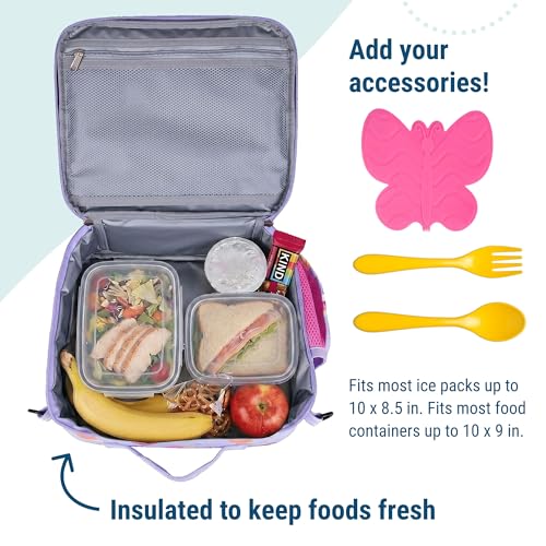 Image of Wildkin Kids ECO rPET Insulated Lunch Box - Keeps Food Hot or Cold, Easy-Clean Lining, Mesh Pockets & BPA-Free - Boys & Girls, Ideal for School, Travel & Daycare - Sweet Dreams
