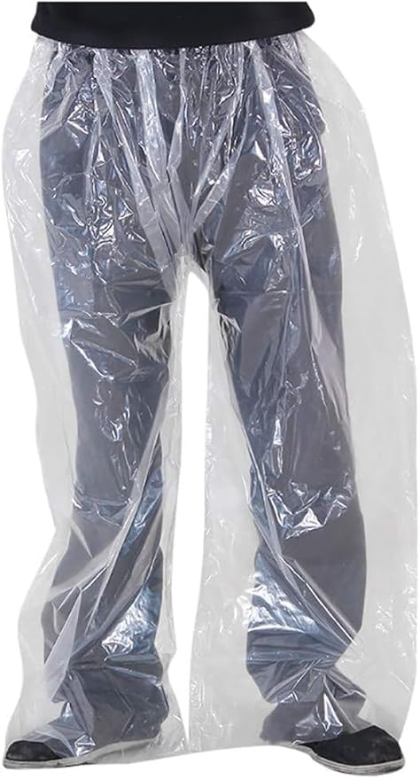 Lightweight Waterproof Rain Trousers For Outdoor/Travel Use | Reusable Waterproof Rain Overpant For Hiking/Biking/Camping | Emergency Rain Protection For Rainy Season (Pack of 1,Transparent)