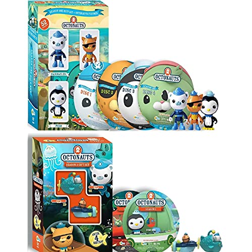 Octonauts The Complete Season 1 / 3 (6 Disc DVD -Over 16.5 Hours - 75 Episodes - 5 Toys Included Gift Set) - Captain Barnacles, Kwazii, Peso Penguin, Meomi