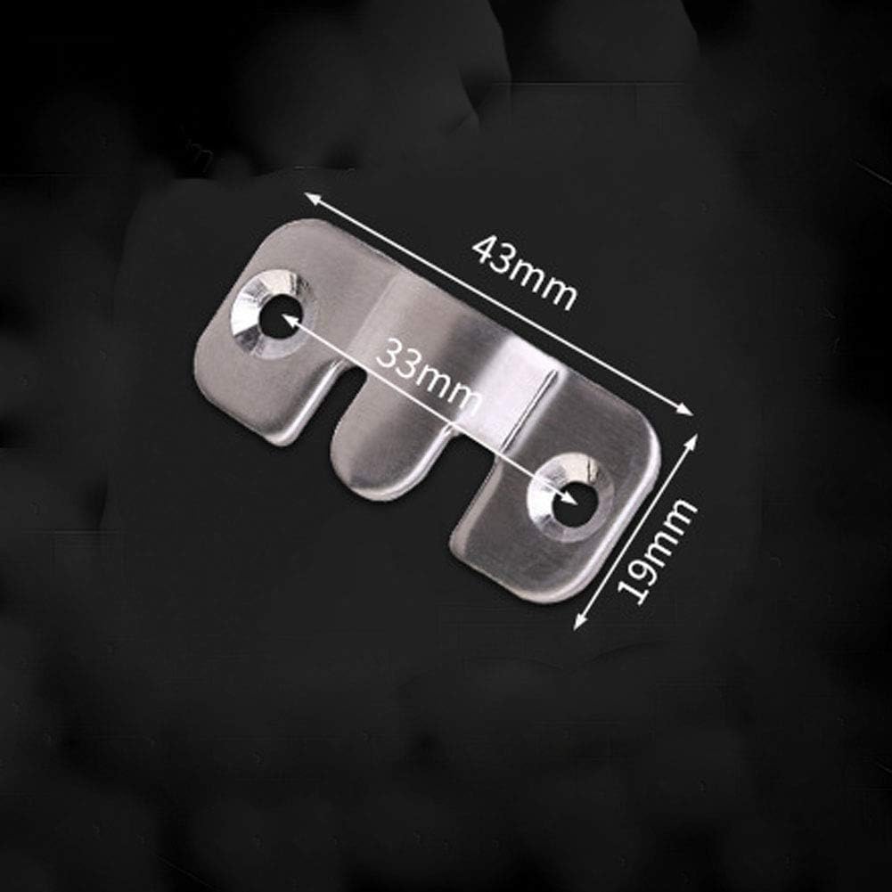 20 Pcs Flush Mount Bracket Stainless Steel Picture Hanger Interlocking Photo Frame Hanging Hook Z Clip Wall Mount Hardware for Picture Mirror Painting, 43x19mm