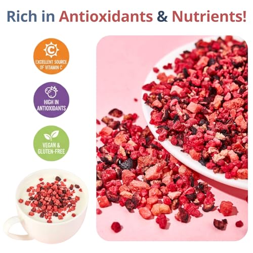 image for VitalForest 4.6oz Freeze-Dried Raspberry Strawberry & Blueberry Mixed 