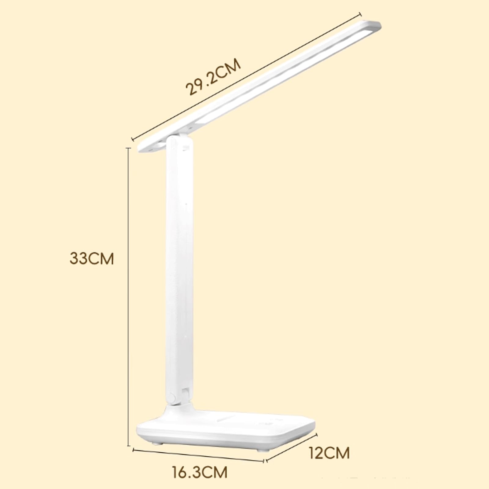 Tischleuchte, LED-Schreibtischlampe, flexible Winkeleinstellung, Aufgabenlampe, 3 Farbmodi, dimmbar, Heimbüro, Schreibtischlampe zum Lesen, Nachttischlampe, Weiß