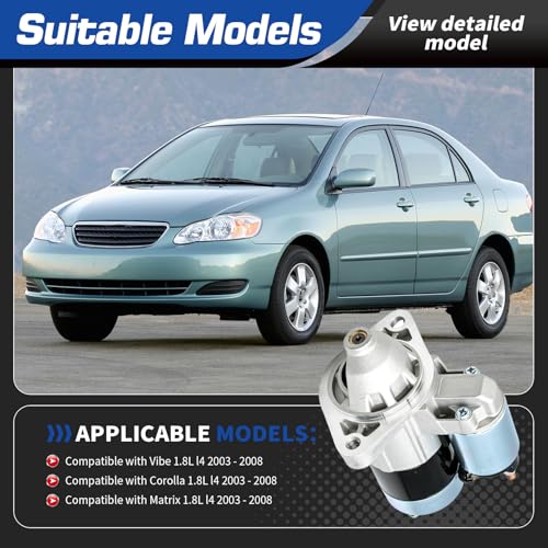 Starter Compatible con Corolla Matrix Vibe 2003-2008 miniatura 4