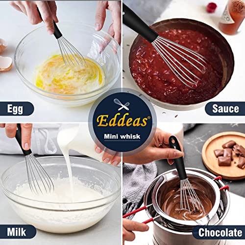 image for Eddeas Mini Whisks - Small Whisks （7 and 5.5 inch ）Stainless Steel
