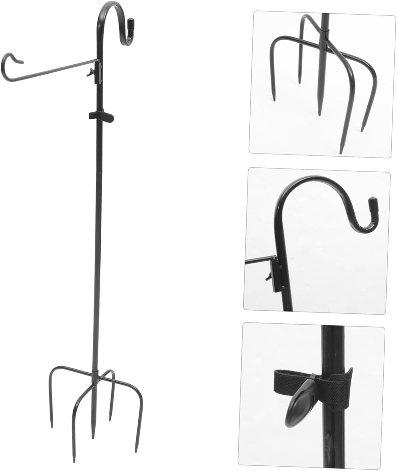 GANAZONO 1set Shepherd Hook Flag Pole Holder Design for Hanging Bird Feeders and Plants Garden Decoration for Outdoor Spaces