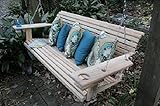 5 Foot Handmade Cypress Porch Swing with Cupholders …