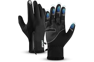 Winter Gloves for Men and Women: Enhanced Cycling Experience with Zipper and Touchscreen Functionality