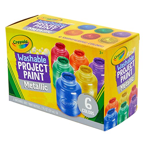 Crayola Washable Metallic Paint Set, 2-Ounce, 6 Count #TOP4