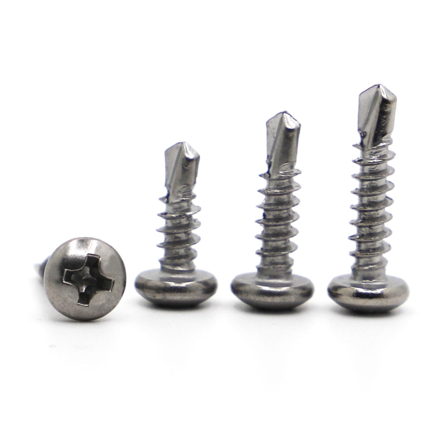 Tornillo autorroscante M4.2 M4.8 13-70 mm 410 de acero inoxidable Phillips de cabeza plana perforante (20 piezas) cubierta de tornillo (60 mm, M4.8 20 piezas)