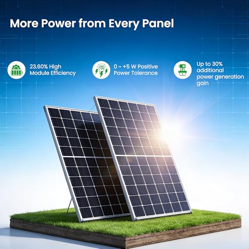 Image of Avaada 620Wp Bifacial NType Solar Panel | TOPCon Solar Technology 23.30% Efficiency | Glass-to-Glass 132 Cell /Non-DCR Panel | Low LID High Output Bifacial Solar Panel | 30 Year Warranty, Pack of 2