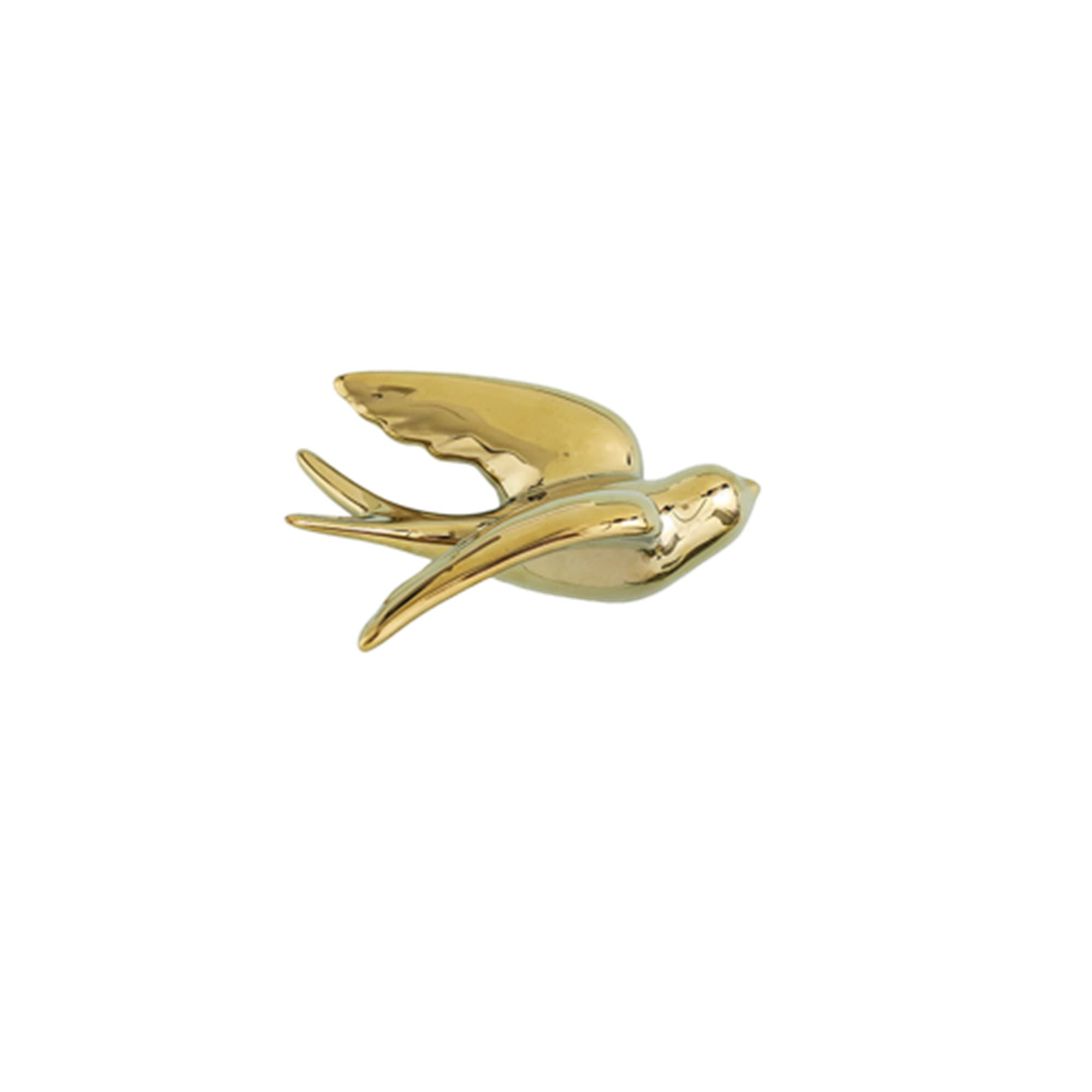 GDHKDDFL Stylish wall decorations, 3D Flying Birds Wall Decor Hanging Bird Ceramic Sculpture Mounted Home DecorationGolden Left,Small(Golden Right,Large)
