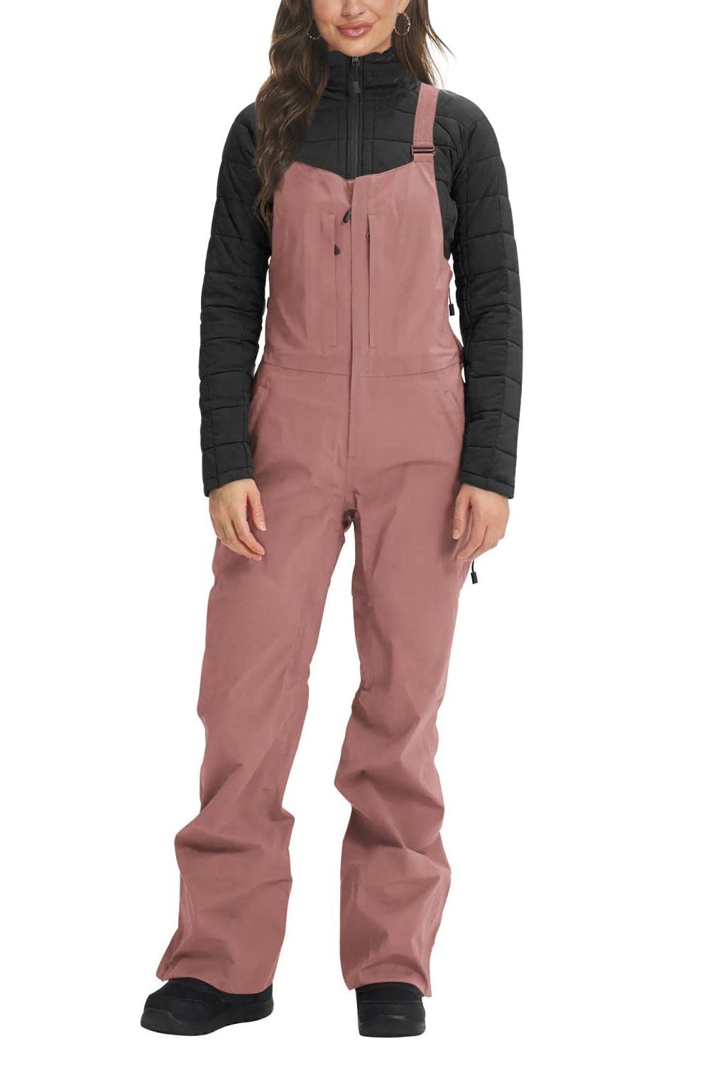 Photo 1 of Yousify Womens Snow Bibs Insulated Waterproof Ski Bibs Overalls Winter Outdoor Snow Pants
