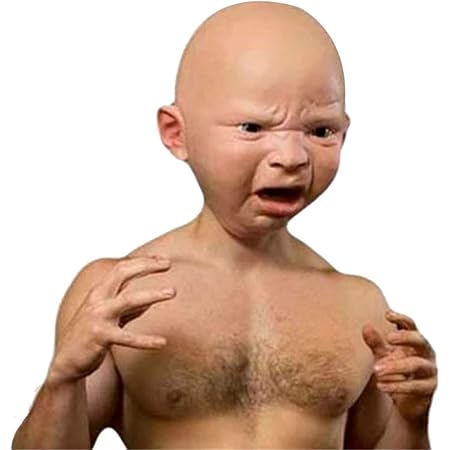 Amazon Com Xlpace Creepy Baby Head Masks The Hottest Baby Head Headgear In America In 2020 For Halloween Party Costume Home Kitchen