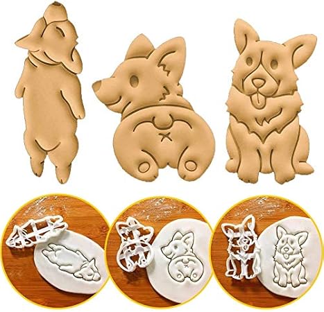 Amazon クッキー型 3点セット ワンちゃん 犬 ドッグ わんちゃん 可愛い かわいい クッキー お菓子作り 製菓 コーギー ｍｄｋ クッキー型