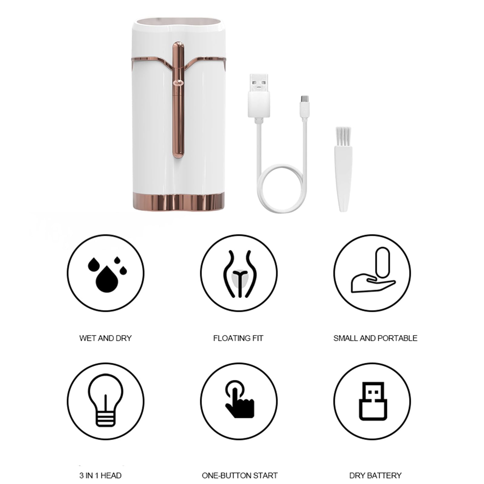 Lightweight Electric Shaver Electric Device USB Charging Hair Trimmer Body Hair Remover for Women and Man