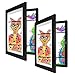 2Pck Kids Art Frame,Picture Frames Collage Wall Decor,8.3 x 11.8 Kids Artwork Frames Changeable,Kids Art Frames Front Opening Holds 50-150 ï¼ˆBlack,A4ï¼‰