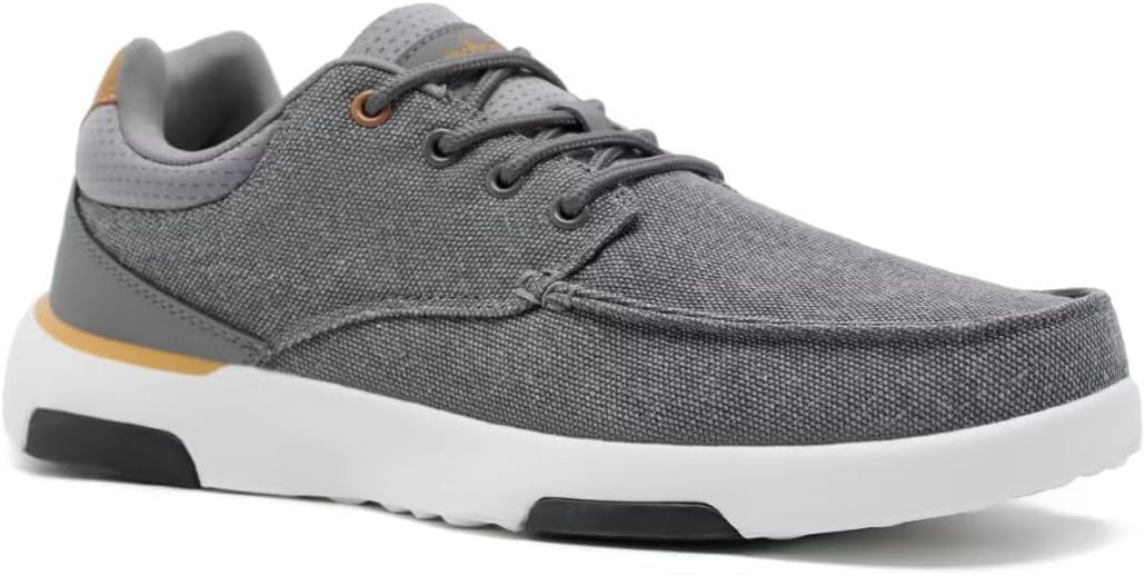 OrthoComfoot Men's Orthopedic Walking Shoes with Arch Support: Comfortable Casual Plantar Fasciitis Shoes for Flat Feet, Adjustable Cushion Orthotic Fashion Sneakers for Foot and Heel Pain 10.5 W2-grey