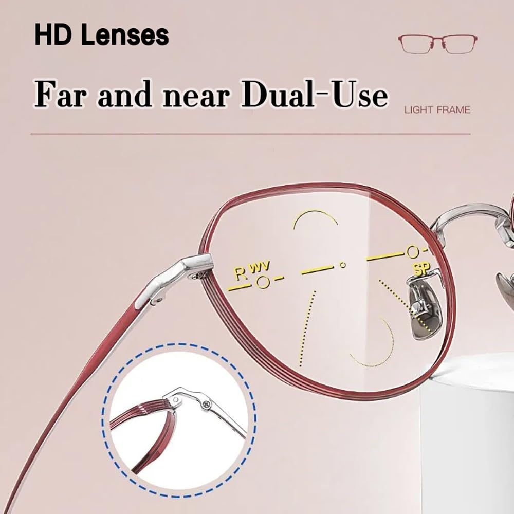 Generisch Progressive Multifocus Uebergang Lesebrille Herren Damen Multifokale Blaulichtfilter Lesehilfe Runde Computerbrille