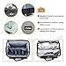 ProCase Knitting Bag with Inner Divider, Yarn Storage Organizer Crochet Tote Bags for Projects, Knitting Needles, Crochet Hooks and Other Knitting Supplies (No Accessories Included), Grey