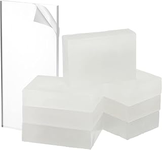 Tondiamo 1.1 LB/ 500g Snowboard Wax Snow Block with Acrylic Snowboard Wax Scraper 500g Ski Wax Bar Snow Board Wax Snowboarding Wax Downhill Ski Tuning Kit Snowboard Accessories(White)