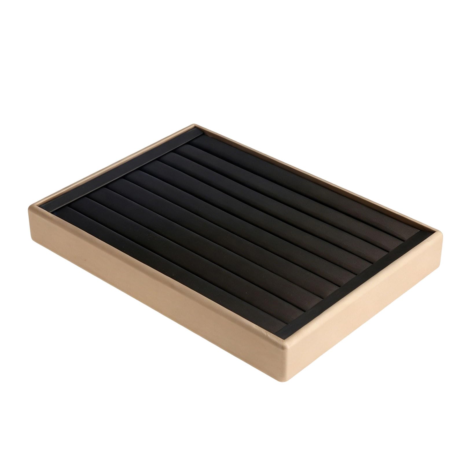 Poystng Practical Leather Jewelry Box Tray 18x25x3cm Designed to Tangling and Keep Items Safe Compact Jewelry Display