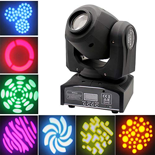 Xpcleoyz Stage Lights Moving Head Light 8 Gobos 8 Colors 11 Channels 2Pcs 60W Spotlight Dmx 512 With Sound Activated For Wedding Dj Party Stage Lighting … #TOP3