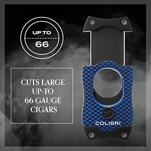 Colibri S-Cut Cigar Cutter, Carbon Fibre Pattern, Classic Straight Cut, Up-to 66 Ring Gauge Cigars, Non-Stick Coating - Image 2
