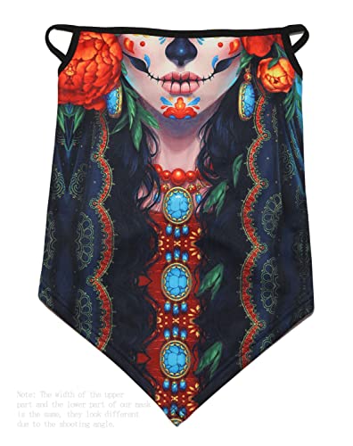 Thermal Winter Minky Fleece Ski Face Mask For Men Women Halloween Skull Mask Cold Weather Neck Warmer Gaiter Gator Face Mask Scarf Cover Ear Loops Snow Running Fishing Hiking Motorcycle Half Face Mask #TOP3