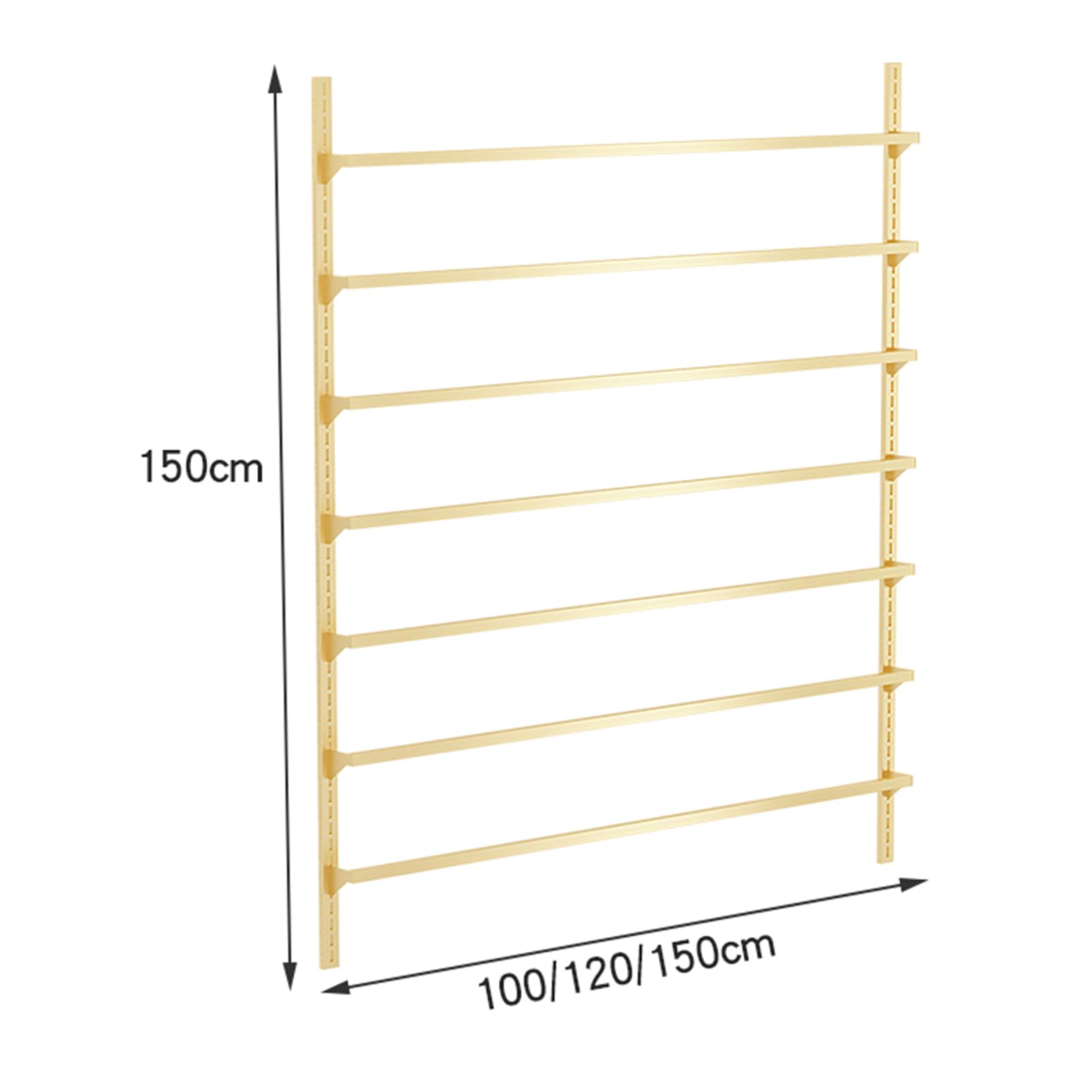 Estante para Corbatas y Bufandas de 7 Niveles, Estante Organizador para Toallas, Cinturones y Cintas, Barra para Colgar, Estante para Corbatas de Montaje en Pared, Estante para Bufandas para