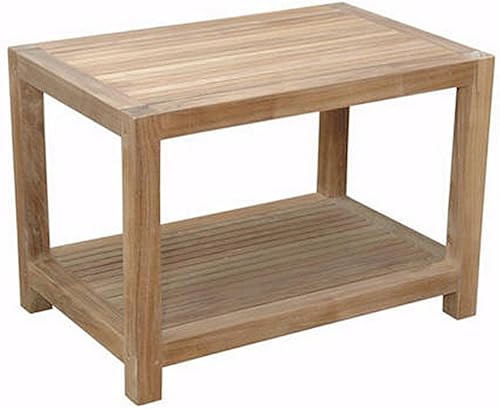 Anderson Teak Mesa auxiliar Windsor de 2 niveles