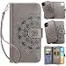 Vofolen 2-in-1 Case for iPhone 11 Case Wallet Credit Card Holder ID Slot Detachable Hybrid Protective Slim Hard Shell Magnetic PU Leather Folio Pocket Flip Cover for iPhone 11 6.1 inch Mandala Grey