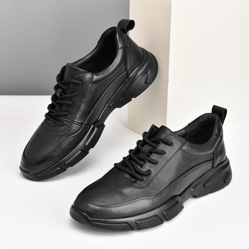 Men's Fashion Classic Pointed Toe Lace Up Low Top Leather Dress Shoes Men's Breathable Comfortable Business Lace Up Oxford Shoes3