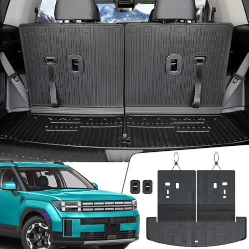 Amazon.com: HOUCLEMIC Cargo Mat for 2024 2025 Hyundai Santa FE-TPE All ...