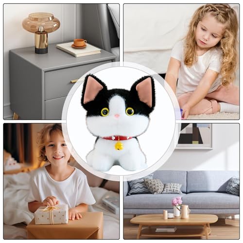 Peluche chat doux doudou mignon collection maison garçons filles - 4