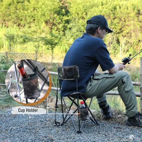 Image of REDCAMP Tripod Hunting Chair for Blinds, Folding Lightweight Portable Fishing Chair