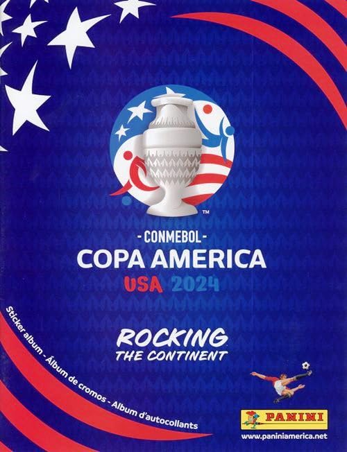 2024 CONMEBOL COPA AMERICA USA Stickers HUGE 64 Page Collectors Album with (10) Brand New MINT Stickers to Start your Collection! Holds up to all 430 Stickers in the Collection!