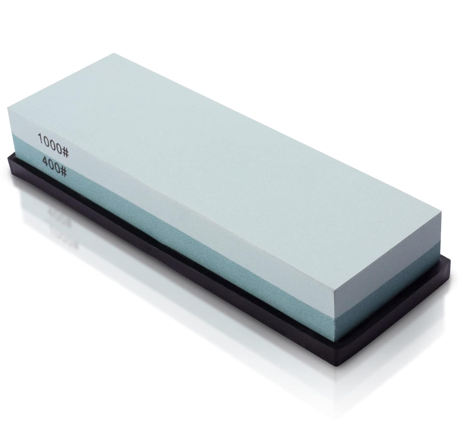 Knife Sharpening Stone 400 1000 Whetstone Sharpening Stone with Non-Slip Rubber Base for Kitchen Hunting and Pocket Knives