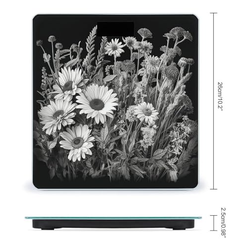 Báscula digital de baño con vidrio templado y pantalla LED miniatura 2