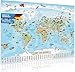 Produktbild Panorama Weltkarte für Kinder XXL - 140x100cm Kinder-Weltkarte komplett handgezeichnet und koloriert