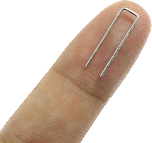 Miniatura 4 de Maxmoral 50 grapas de repuesto para obturador de 0.189 in x 0.748 in de metal para ventana, barra de inclinación, plantación operable para