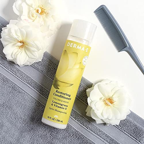 Derma-E Restoring Conditioner For Volume & Shine – Sulfate Free Volumizing Conditioner With Lemongrass & Vitamin E – Nourishing Color Care Conditioner, 10 Oz #TOP3