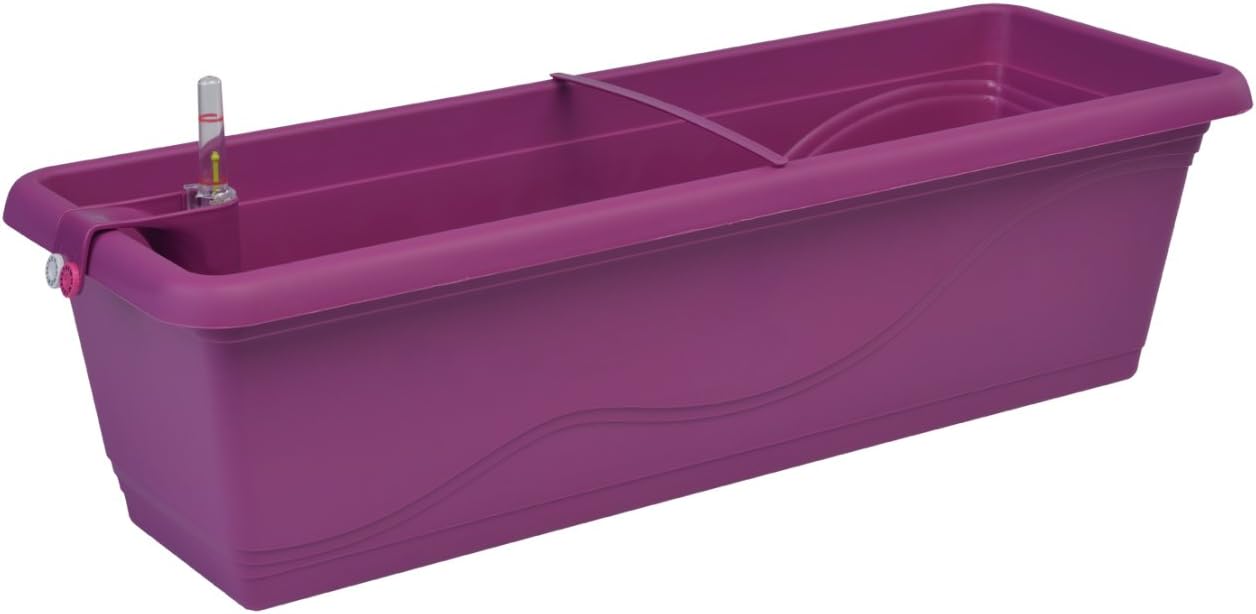 Plastkon Smart System Fantazie Self-Watering Flower Box 80 cm – Fuchsia/Red
