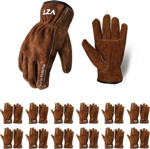 Bulk Winter Leather Work Gloves for Men/Women