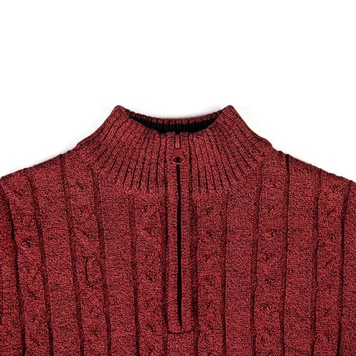 Image of Kid Nation Boys Sweater Cotton Quarter Zip Sweater Kids Cable Knit Pullover | Casual 1 /4 Zip Sweater for Child 3-14 Years (Previously Amazon Essentials)