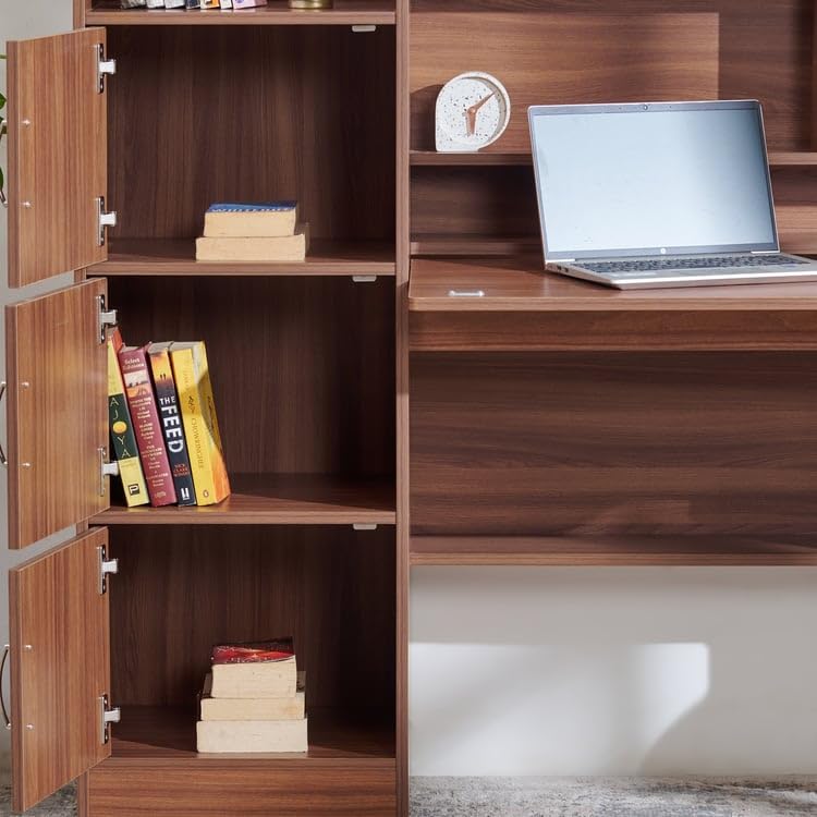 Image of Home Centre | Helios Alton | Study and Office Tables | Engineered Wood | Walnut | 1 Year Warranty