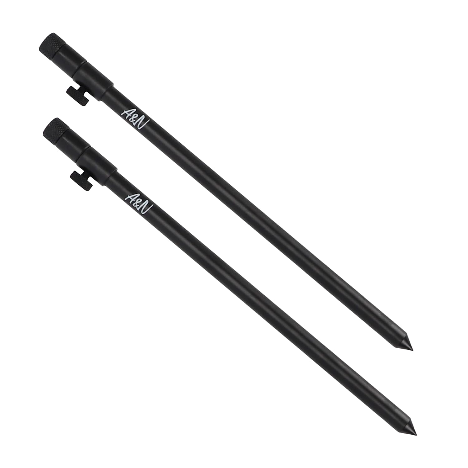 A&N Soporte para cañas de pescar 4 barras de banco de 20 – 50 cm + 2 x Buzzerbar 15/20 cm