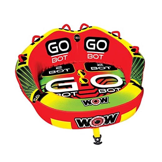 WOW Watersports Go Bot Towable, 1 to 2 Riders, Front and Back Tow Points, Towable Water Tube - Two Rides in One