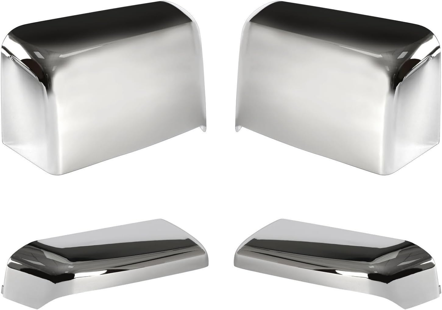 Rearview Mirror Cover For Chevy For Silverado 2014-2019 Replacement Car Rearview Side Mirror Cover Wing Cap Exterior Door Case Trim Black Auto Mirror Cap Cover Trim (Color : Silver)