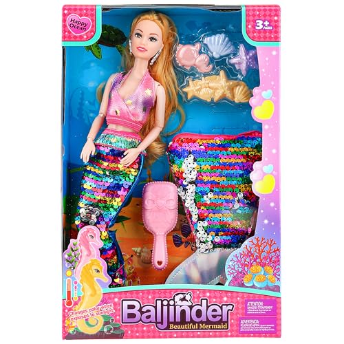 Muñeca Sirena con Bolsa de Cola para Niñas 4-7 años miniatura 1