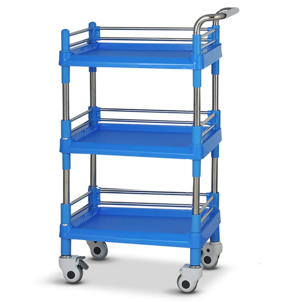 asdchZen Utility Cart Organizer Service Cart Portable Tool Instrument Cart 3-Tier Utility Service Trolley For //Beauty Salon/Hotel/Kitchen Color Optional White,White-S